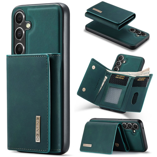 Samsung Galaxy S24 5G DG.MING M1 Series 3-Fold Multi Card Wallet + Magnetic Phone Case - Green