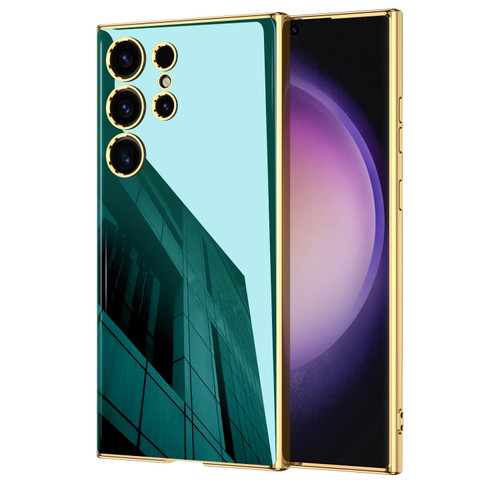 Samsung Galaxy S24 Ultra 5G GKK Electroplating TPU Full Coverage Phone Case - Green