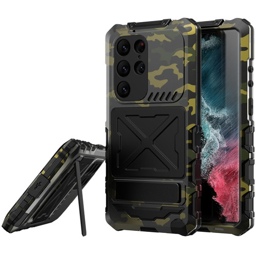 Samsung Galaxy S24 Ultra 5G R-JUST Life Waterproof Dustproof Shockproof Phone Case - Camouflage