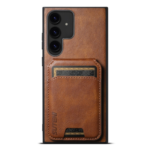 Samsung Galaxy A14 4G/5G Suteni H02 Leather Wallet Stand Back Phone Case - Brown