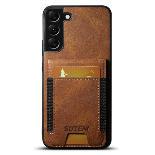 Samsung Galaxy A14 4G/5G Suteni H03 Oil Wax Leather Wallet Stand Back Phone Case - Brown