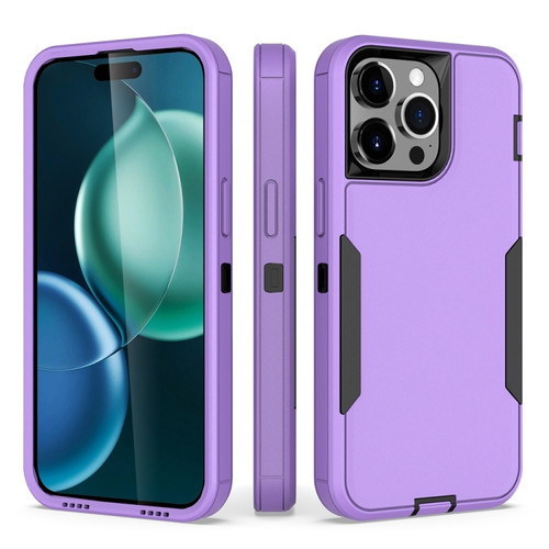 iPhone 15 Pro Max 2 in 1 Magnetic PC + TPU Phone Case - Purple+Black