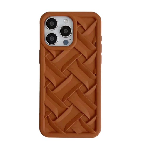 iPhone 15 Pro Max 3D Weave TPU Phone Case - Caramel