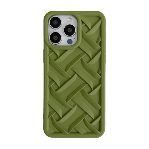 iPhone 15 Pro Max 3D Weave TPU Phone Case - Green