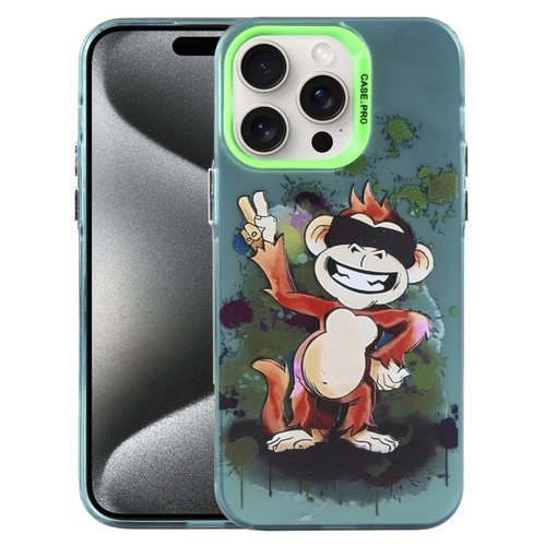 iPhone 15 Pro Max Animal Pattern PC Phone Case - Monkey