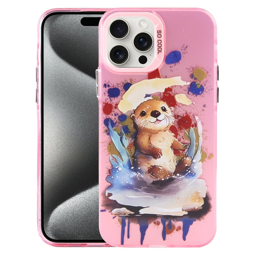 iPhone 15 Pro Max Animal Pattern PC Phone Case - Otter