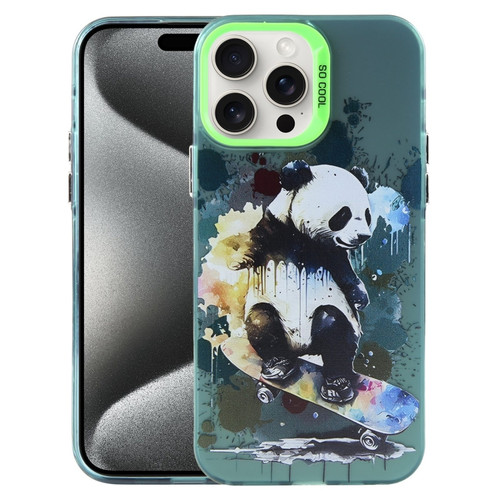 iPhone 15 Pro Max Animal Pattern PC Phone Case - Panda