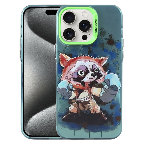 iPhone 15 Pro Max Animal Pattern PC Phone Case - Raccoon