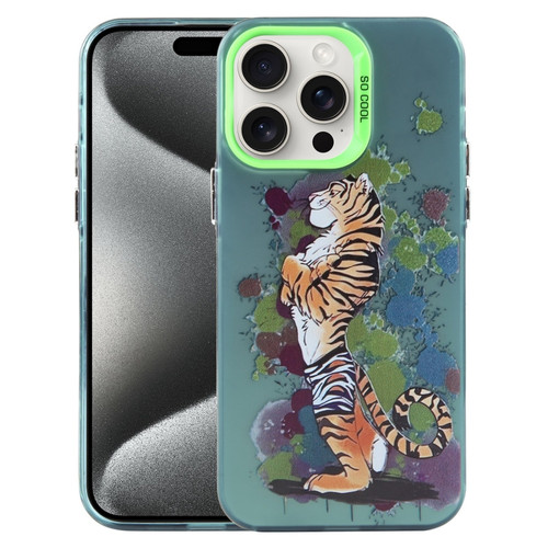 iPhone 15 Pro Max Animal Pattern PC Phone Case - Tiger