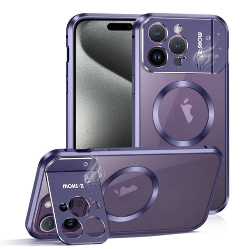 iPhone 15 Pro Max Aromatherapy Holder Single-sided MagSafe Magnetic Phone Case - Purple