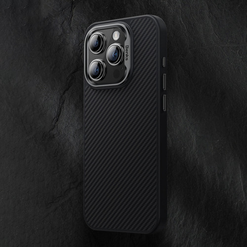 iPhone 15 Pro Max Benks 600D MagSafe Kevlar Carbon Fiber Shockproof Phone Case - Black