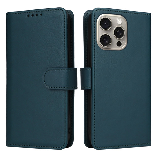iPhone 15 Pro Max BETOPNICE BN-005 2 in 1 Detachable Imitate Genuine Leather Phone Case - Blue