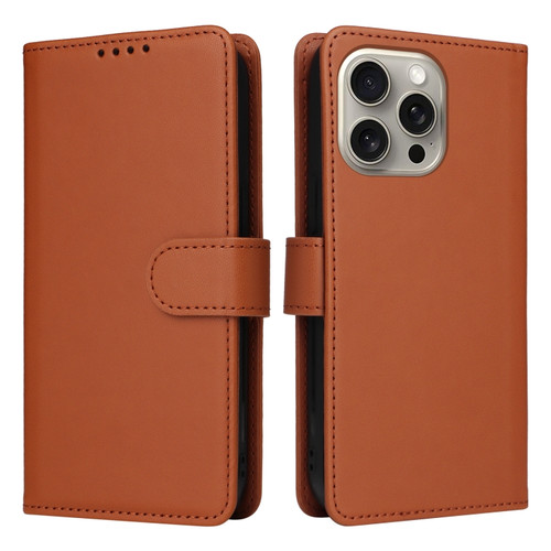 iPhone 15 Pro Max BETOPNICE BN-005 2 in 1 Detachable Imitate Genuine Leather Phone Case - Brown