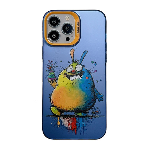 iPhone 15 Pro Max Cute Animal Pattern Series PC + TPU Phone Case - Totoro