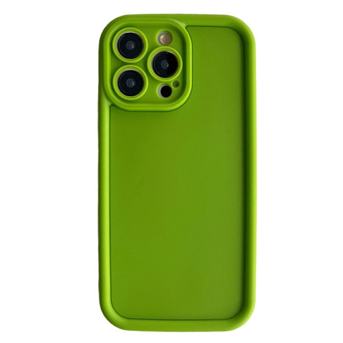 iPhone 15 Pro Max Fine Hole Shockproof Frame Frosted TPU Phone Case - Green