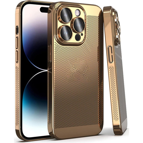 iPhone 15 Pro Max Fine Mesh Cooling Phone Case - Gold