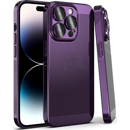 iPhone 15 Pro Max Fine Mesh Cooling Phone Case - Purple