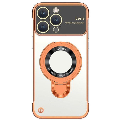 iPhone 15 Pro Max Frameless MagSafe Magnetic Holder Phone Case - Orange