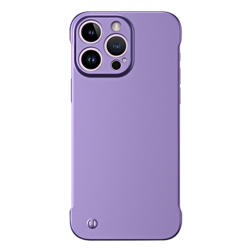 iPhone 15 Pro Max Frameless Metallic Paint Hybrid PC Phone Case - Deep Purple