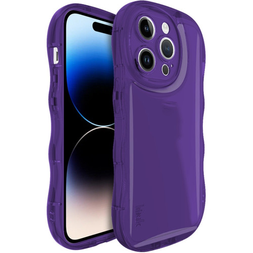 iPhone 15 Pro Max IMAK Wave Bubble Soft Shockproof Phone Case - Purple