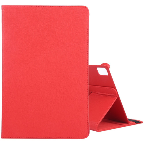 iPad Air 13 2024 360 Degree Rotation Litchi Texture Leather Tablet Case with Holder - Red