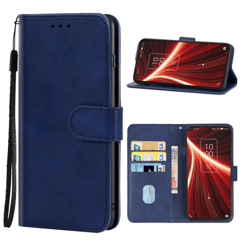 Leather Phone Case TCL 10 5G - Blue