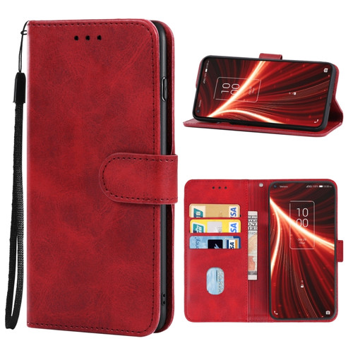 Leather Phone Case TCL 10 5G - Red