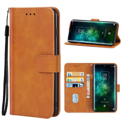 Leather Phone Case TCL 10 Pro - Brown