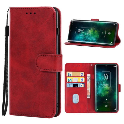 Leather Phone Case TCL 10 Pro - Red