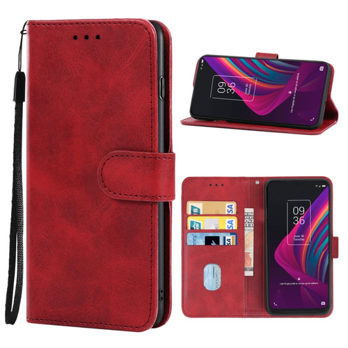 Leather Phone Case TCL 10 SE - Red