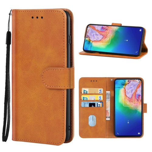 Leather Phone Case TCL 20 5G - Brown