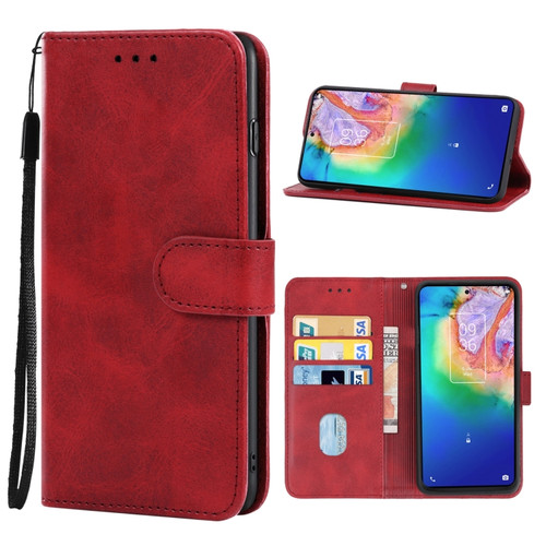 Leather Phone Case TCL 20 5G - Red