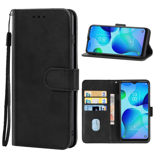 Leather Phone Case TCL 20 AX 5G - Black