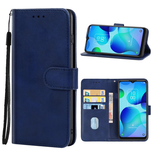 Leather Phone Case TCL 20 AX 5G - Blue