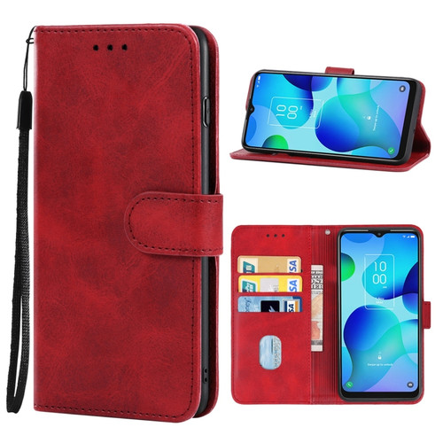 Leather Phone Case TCL 20 AX 5G - Red