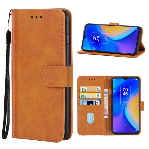 Leather Phone Case TCL 20 SE - Brown