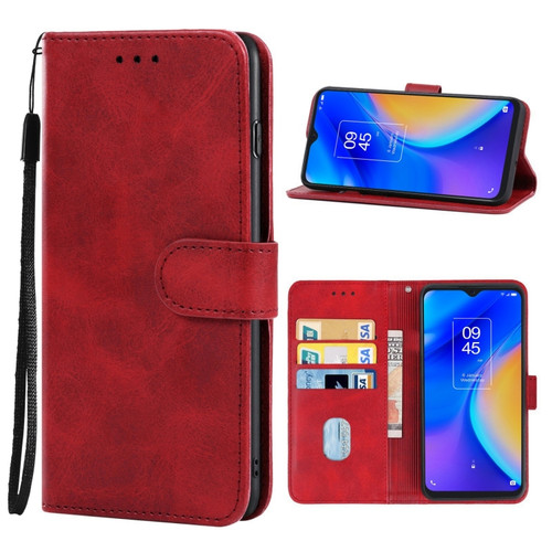 Leather Phone Case TCL 20 SE - Red