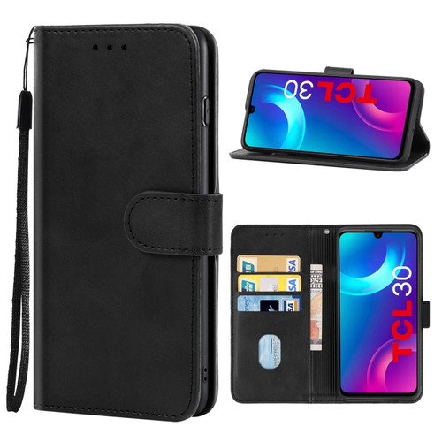 Leather Phone Case TCL 30 - Black