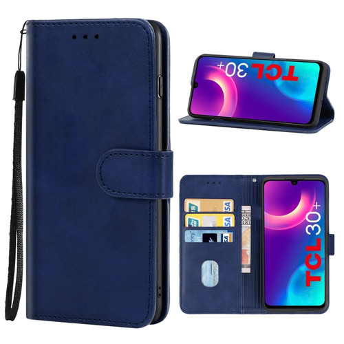 Leather Phone Case TCL 30 - Blue