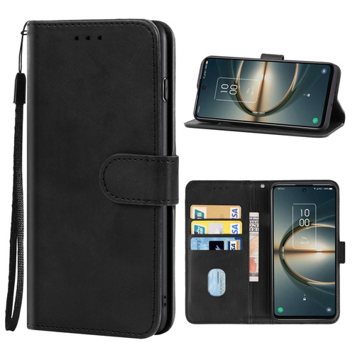 Leather Phone Case TCL 30 V 5G - Black