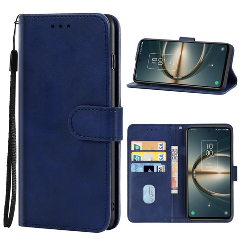 Leather Phone Case TCL 30 V 5G - Blue