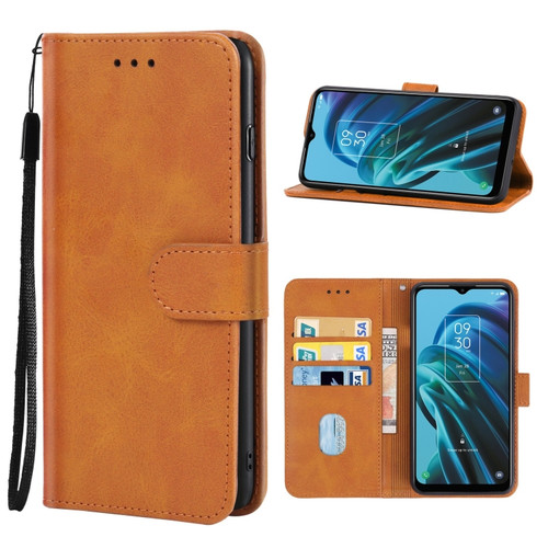Leather Phone Case TCL 30 XE 5G - Brown