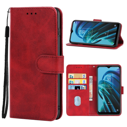 Leather Phone Case TCL 30 XE 5G - Red