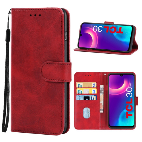 Leather Phone Case TCL 30+ - Red
