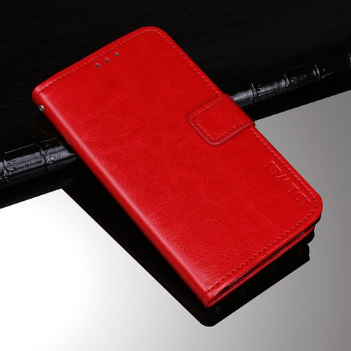 TCL 10 5G UW idewei Crazy Horse Texture Horizontal Flip Leather Case with Holder & Card Slots & Wallet - Red