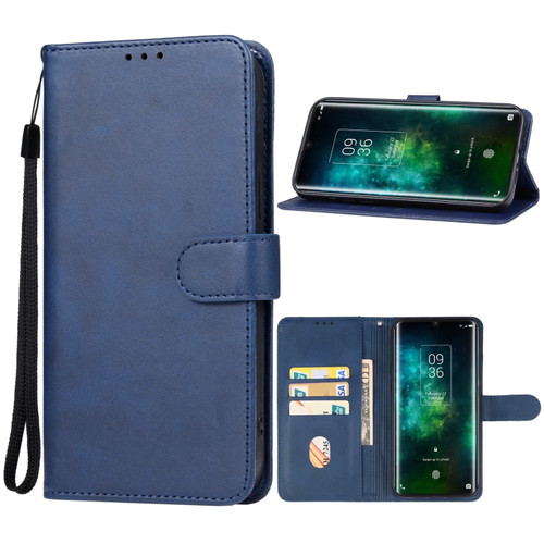 TCL 10 Plus Leather Phone Case - Blue