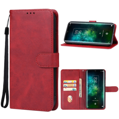 TCL 10 Plus Leather Phone Case - Red