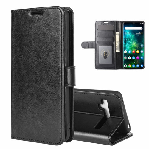 TCL 10 Pro R64 Texture Single Horizontal Flip Protective Case with Holder & Card Slots & Wallet& Photo Frame - Black
