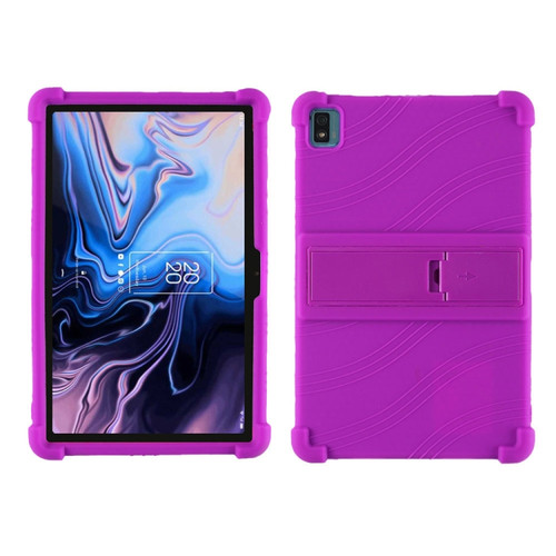 TCL 10 Tab Max 10.36 inch Silicone Tablet Protective Case with Invisible Bracket - Purple