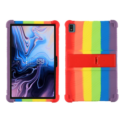 TCL 10 Tab Max 10.36 inch Silicone Tablet Protective Case with Invisible Bracket - Rainbow
